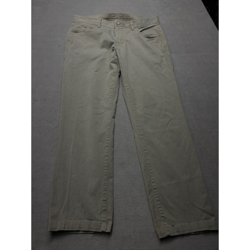 Rhone Commuter Pants Mens 33 Khaki Straight Leg Stretch 101253